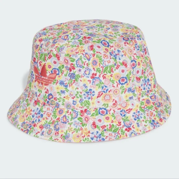 NWT Liberty Of London Floral Print Bucket Hat Adidas Originals Collab OSFY - Picture 9 of 10